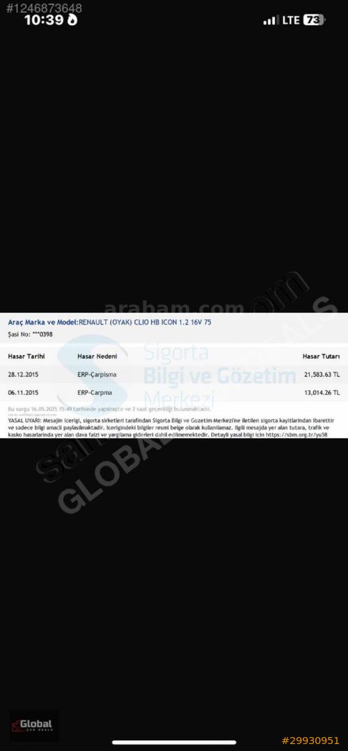 Global Car Deals'tan Clio İcon