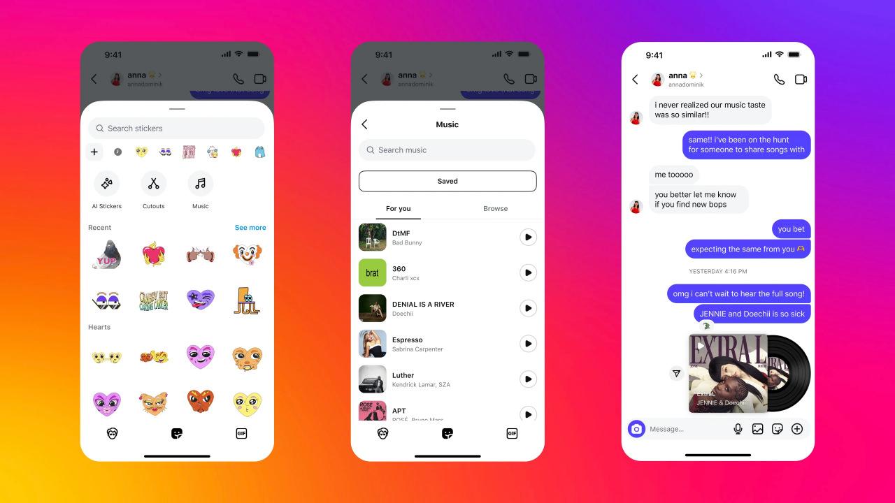 Instagram'da sevdiğiniz müzikleri DM ile gönderebileceksiniz