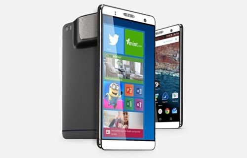 Android ve Windows 10 PC işletim sistemlerini kullanan, projektörlü telefon: Holofone