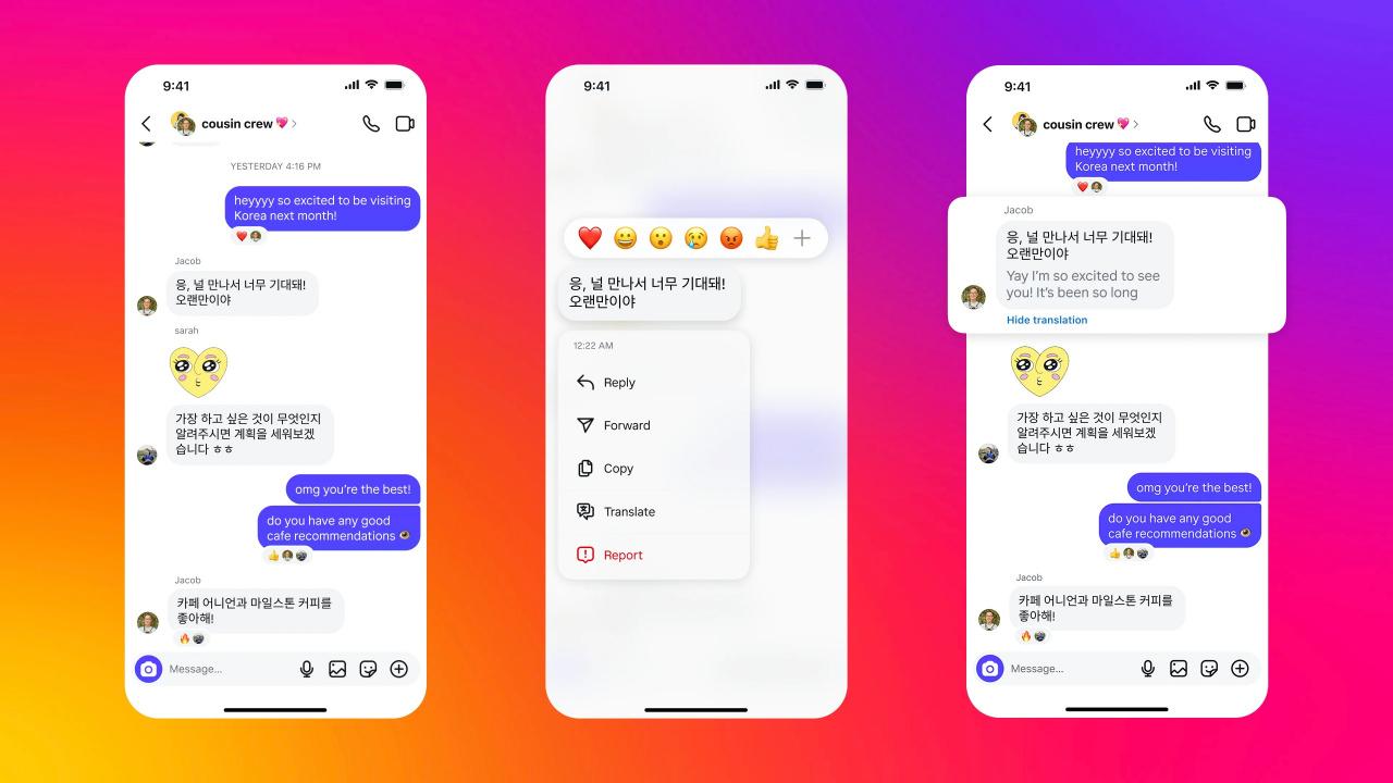 Instagram mesajlarınız artık çeviri özelliğine kavuştu...