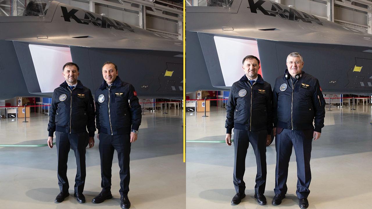 Kanal7 televizyonu Ankara temsilcisi Mehmet Acet ve Ülke TV Ankara temsilcisi Mustafa Pala TUSAŞ Genel Müdürü Mehmet Demiroğlu ile birlikte.